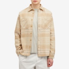 Wax London Men's Whiting Giant Ombre Overshirt in Beige