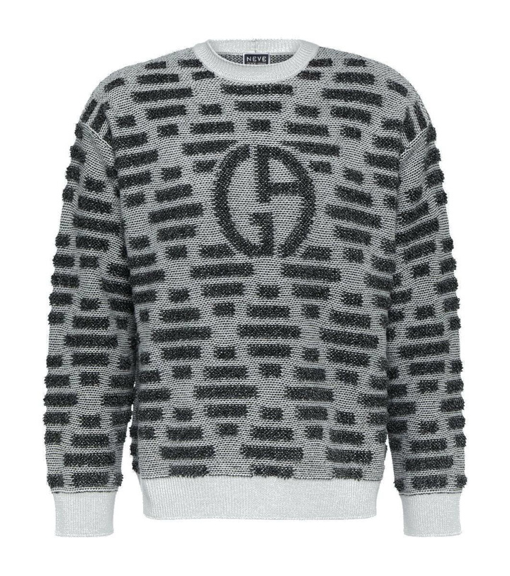 Photo: Giorgio Armani Logo intarsia virgin wool sweater