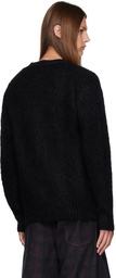 AMOMENTO Black Grandpa Cardigan