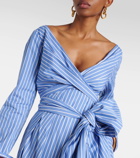 Dries Van Noten Striped cotton poplin midi dress