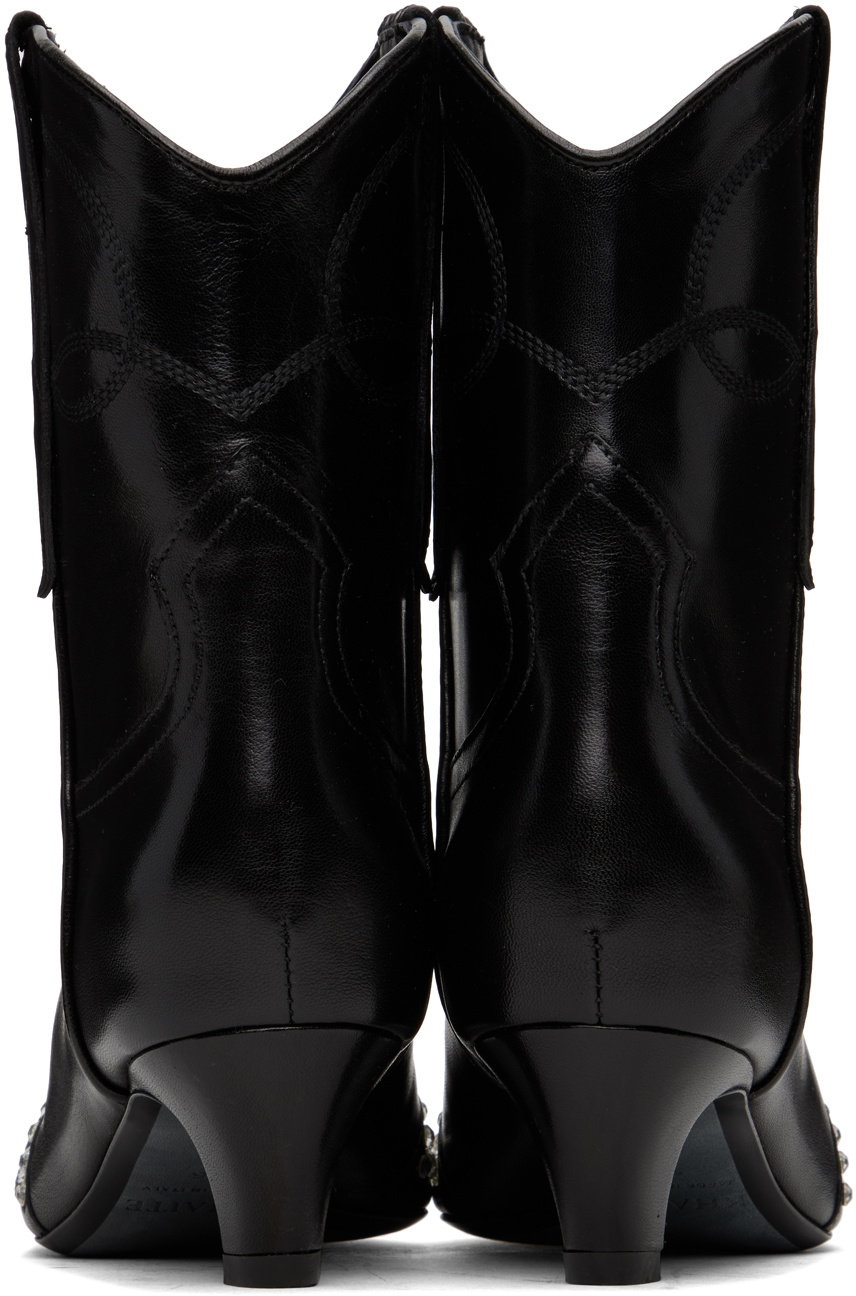 The Dallas Ankle Boot in Black Leather– KHAITE