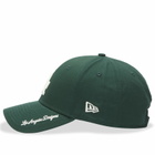 New Era LA Dodgers Visor Script 9Forty Cap in Dark Green 