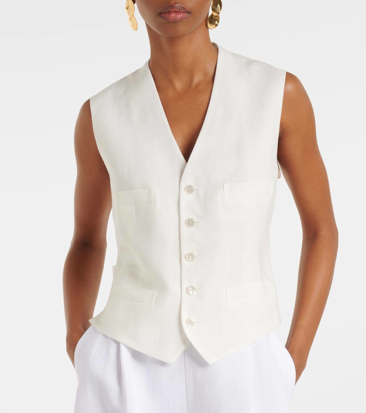 Ralph Lauren Collection Jaiden linen vest