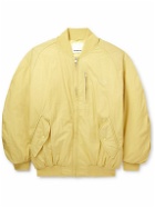Marant - Bakya Oversized Logo-Embroidered Padded Cotton-Blend Bomber Jacket - Yellow