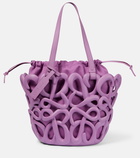 Loewe Anagram leather-trimmed basket bag