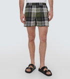 Acne Studios Face checked cotton shorts