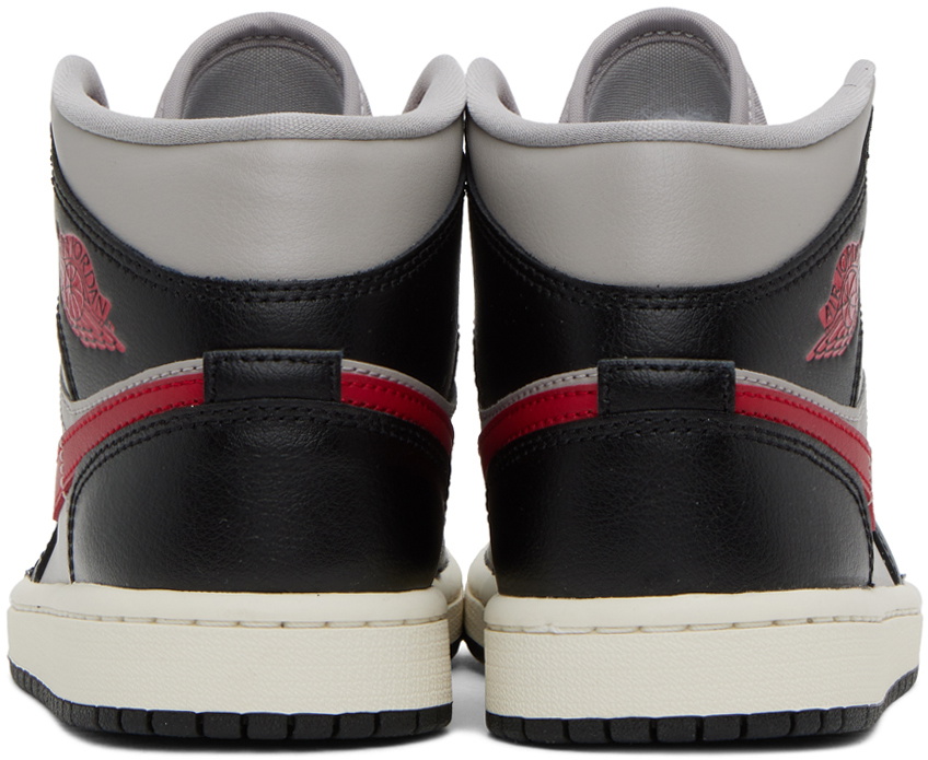 Nike Jordan Black & Gray Air Jordan 1 Mid Sneakers Nike Jordan Brand