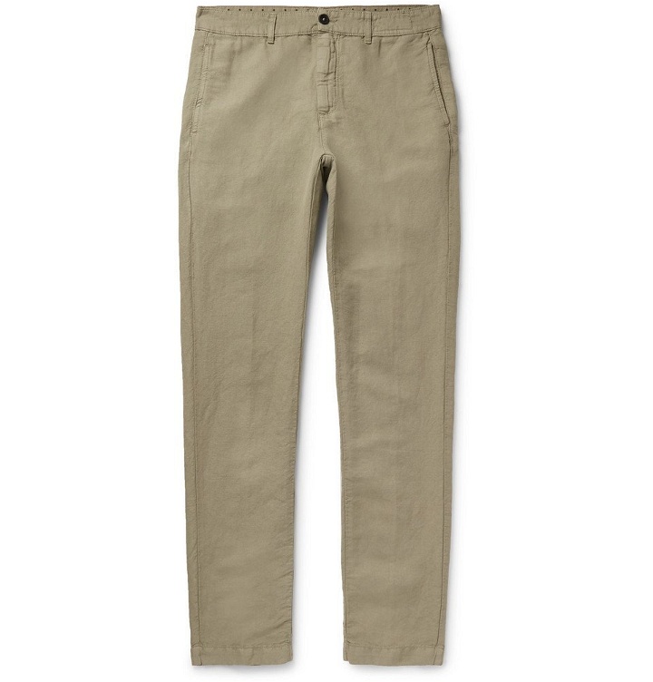 Photo: Massimo Alba - Linen and Cotton-Blend Trousers - Green
