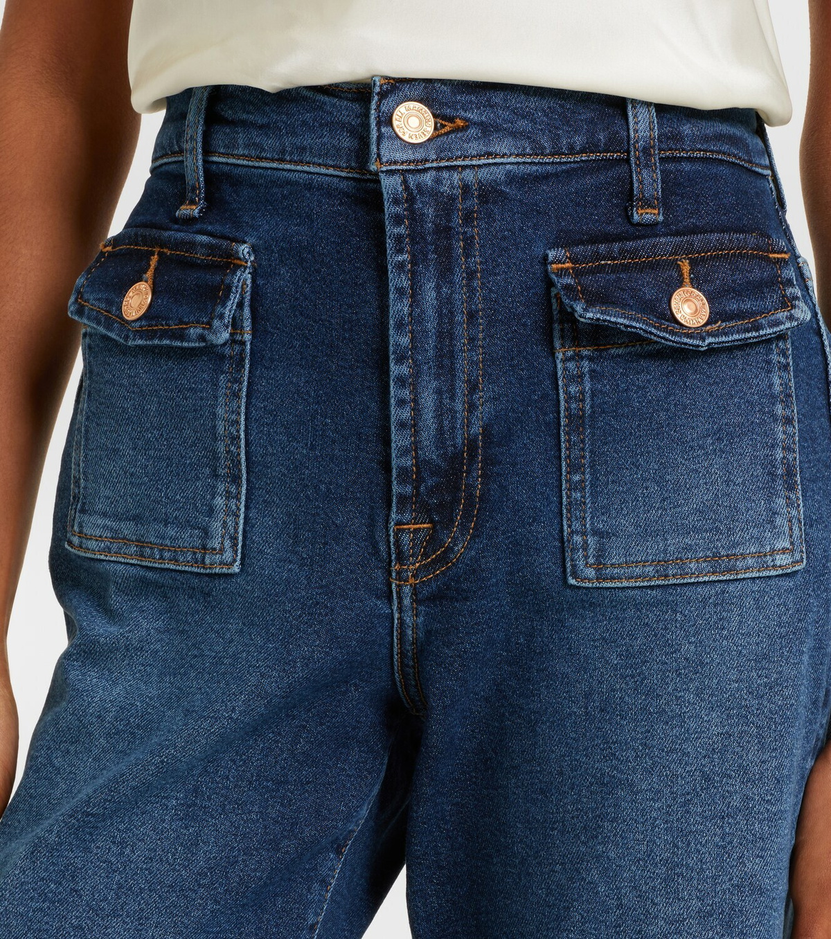7 For All Mankind Stovepipe cropped straight jeans