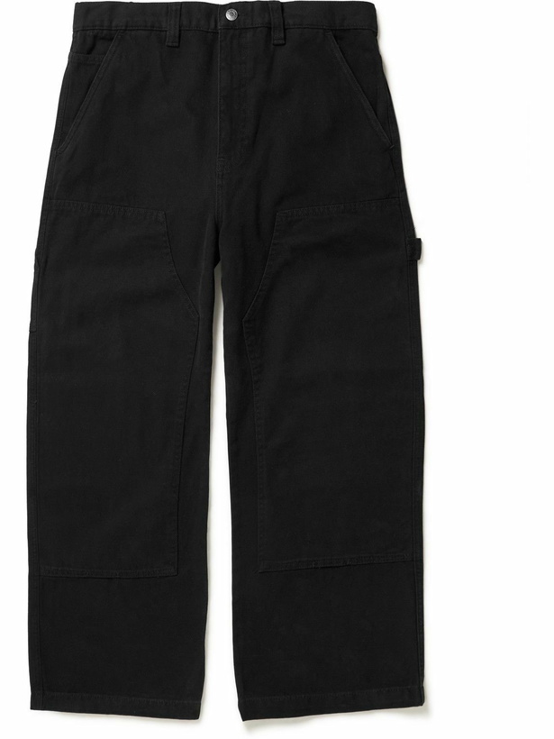 Photo: Stussy - Garment-Dyed Cotton-Canvas Trousers - Black