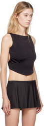 Sandy Liang Black Rodin Tank Top