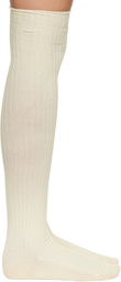 Baserange Off-White Overknee Socks