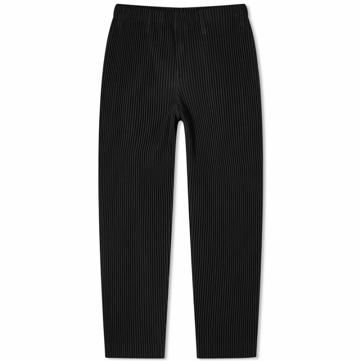 Photo: Homme Plissé Issey Miyake Men's Pleated Straight Leg Trousers in Black