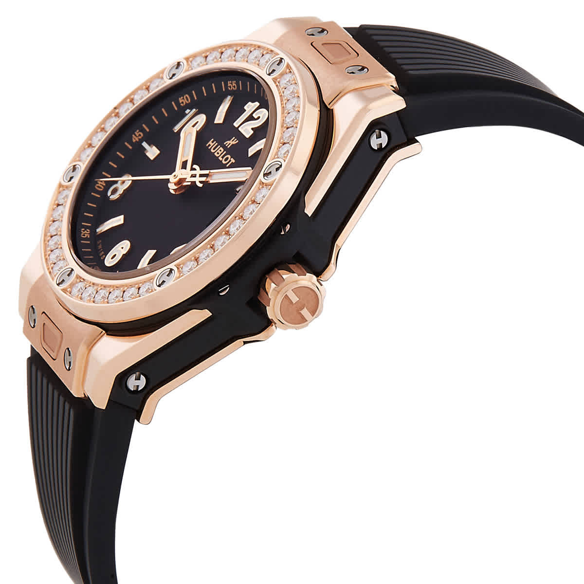 Hublot Big Bang Automatic Diamond Black Dial Ladies Watch 485.OX.1180.RX.1204