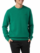 MC2 Saint Barth Man Crewneck Green Sweater With St. Barth Embroidery