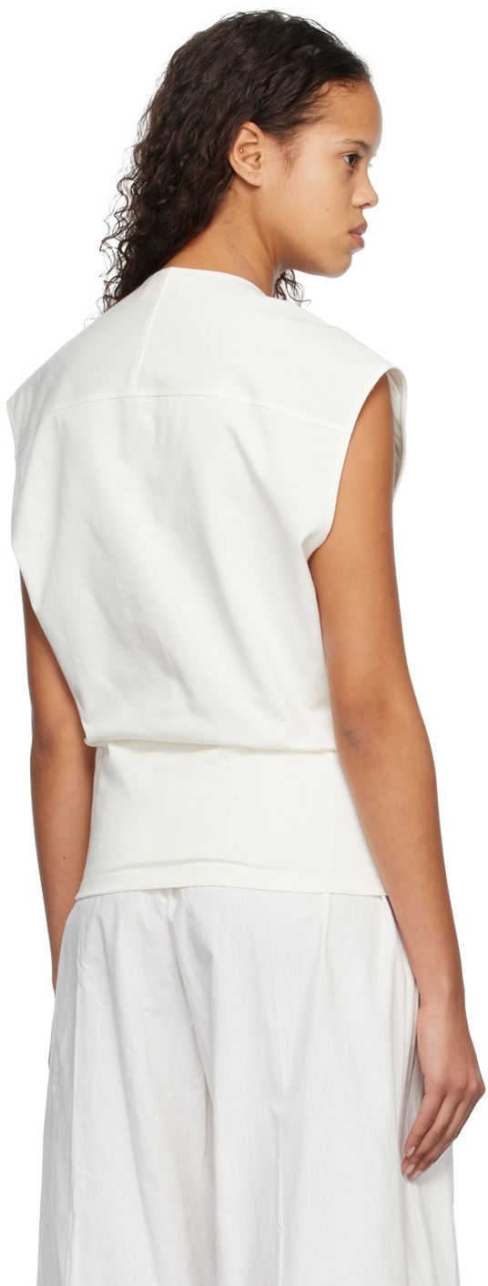 Subtle Le Nguyen White Scoop Neck Tank Top