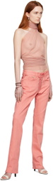 Ludovic de Saint Sernin Pink Halter Tank Top
