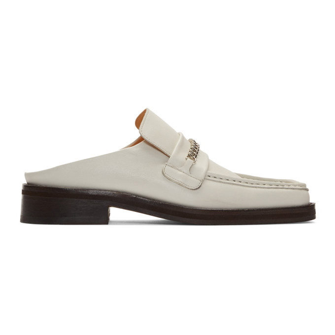 Photo: Martine Rose White Leather Slip-On Loafers