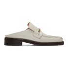 Martine Rose White Leather Slip-On Loafers