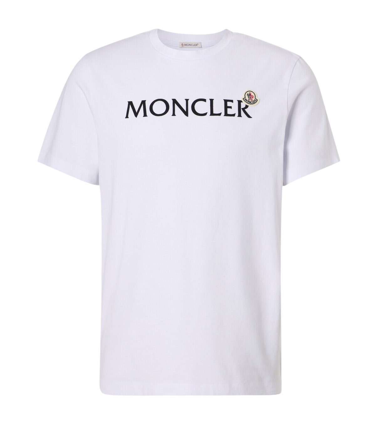 Moncler Men's Genius x HYKE Long Sleeve Logo T-Shirt in White Moncler