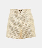 Valentino VGOLD jacquard cotton-blend shorts