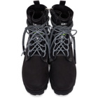 McQ Alexander McQueen Black Exodus Lace-Up Boots