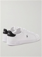 POLO RALPH LAUREN - Heritage Court Logo-Print Leather Sneakers - White