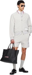 Thom Browne Gray Pique Loopback Sweat Shorts