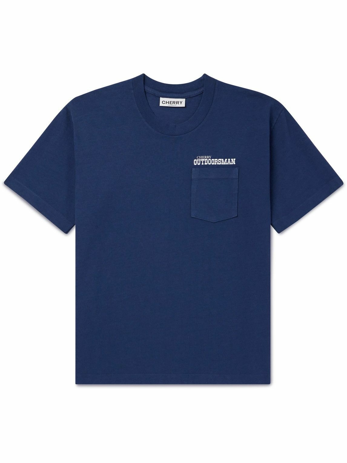 Photo: Cherry Los Angeles - Logo-Print Cotton-Jersey T-Shirt - Blue