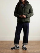 NN07 - Matthew 8245 Quilted Padded Recycled-Shell Hooded Down Jacket - Green