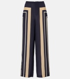 SIR Pietra printed silk wide-leg pants