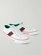 GUCCI - Tennis 1977 Webbing-Trimmed Leather Sneakers - White