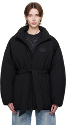 Alexander Wang Black Dome Logo Patch Down Jacket