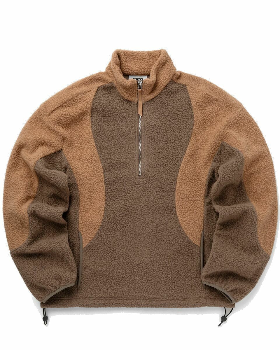 Photo: Bstn Brand Modern Sherpa Half Zip Brown - Mens - Half Zips