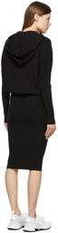 TOM FORD Black Cashmere Hoodie Mid-Length Dress