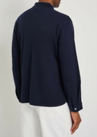 Officine Générale Gareth Wool and Cashmere-blend Cardigan Navy