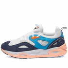 Puma Men's TRC Blaze The Triangle Sneakers in White/Peacoat/Orange