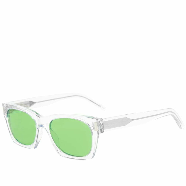 Photo: Saint Laurent Sunglasses Men's Saint Laurent SL 402 Sunglasses in Crystal/Green