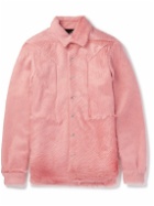 Rick Owens - Classic Collar Pony Hair Overshirt - Pink