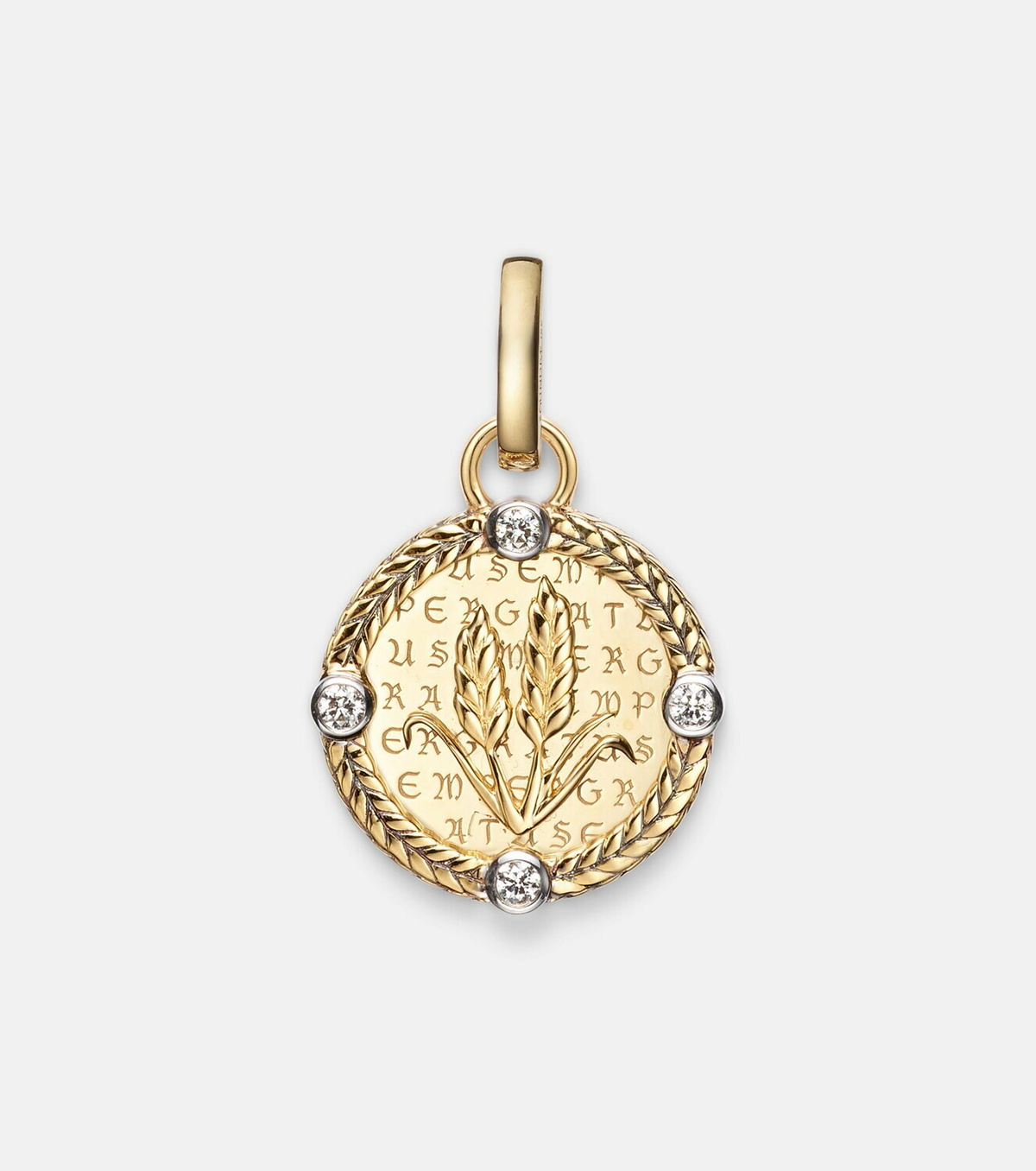 FoundRae Infinite Gratitude 18kt gold pendant necklace with diamonds