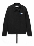 Off-White - Logo-Embroidered Printed Cotton-Sateen Shirt Jacket - Black