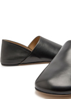 JW Anderson Leather Babouche Flats Black