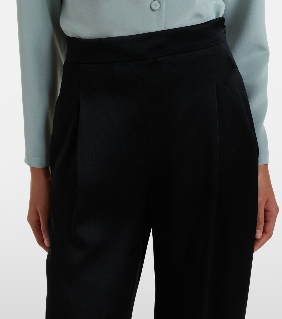 Max Mara Crêpe satin wide-leg pants
