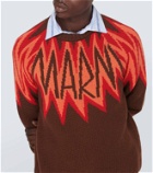 Marni Logo wool jacquard sweater