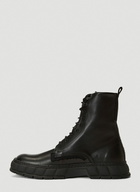1992 Faux-Leather Boots in Black