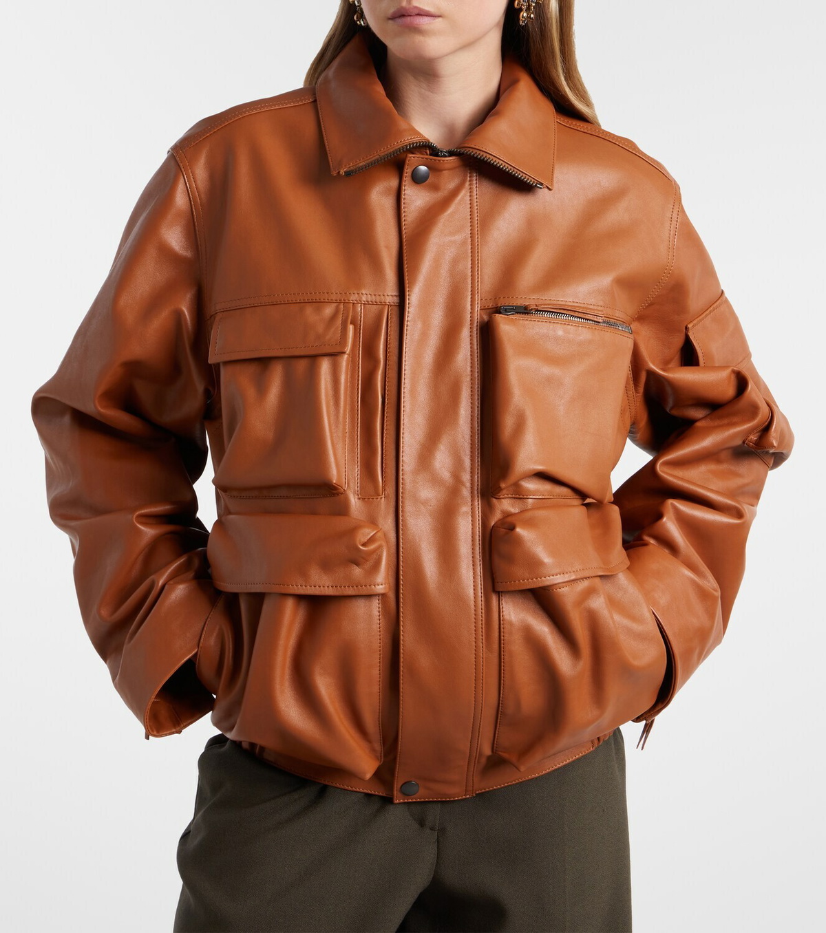Lemaire Leather blouson jacket