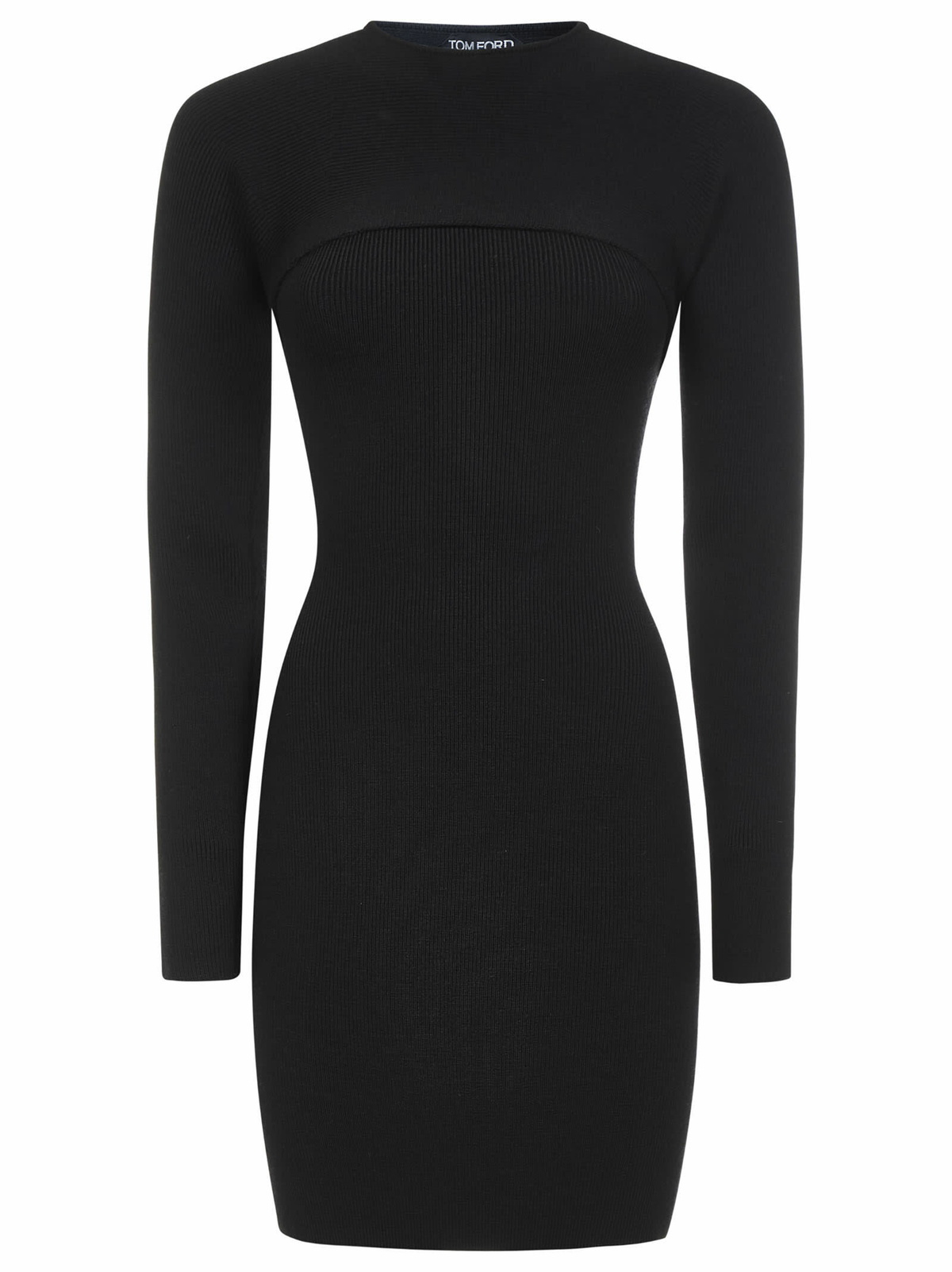 送料関税込み★TOM FORD★オープンニットのミニドレス TOM FORD ニット ミニドレス | ブラック | FARFETCH JP