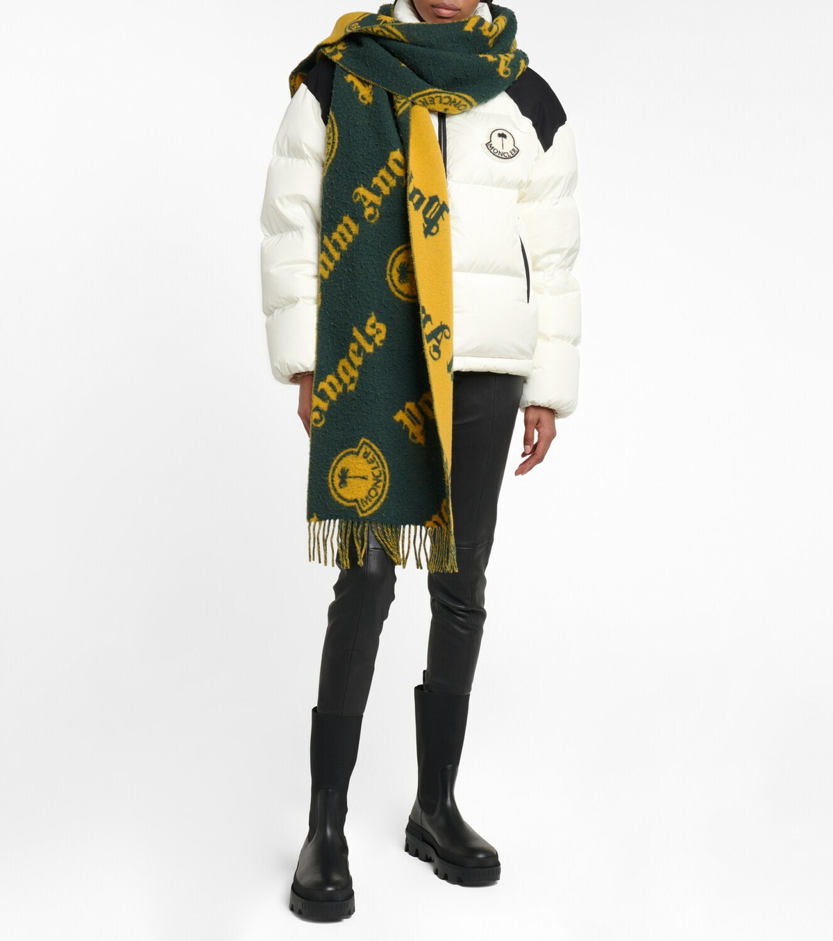 Moncler Genius - 8 Moncler Palm Angels logo wool scarf