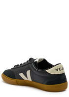 Veja Volley Panelled Grained Leather Sneakers Black