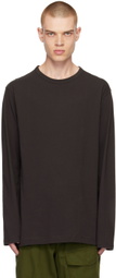 Yohji Yamamoto Gray Crewneck Long Sleeve T-Shirt